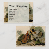 Ruffed Grouse Audubon Game Bird Visitekaartje (Voorkant / Achterkant)