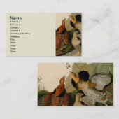 Ruffed Grouse Audubon Game Bird Visitekaartje (Voorkant / Achterkant)