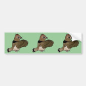 Ruffed Grouse (drumming) Bumpersticker (Voorkant)