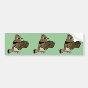 Ruffed Grouse (drumming) Bumpersticker