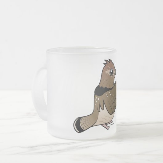 Ruffed Grouse (drumming) Matglas Koffiemok (Voorkant links)