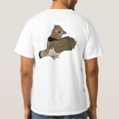 Ruffed Grouse (drumming) T-shirt (Achterkant)