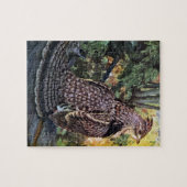 Ruffed Grouse in het bos Legpuzzel (Horizontaal)