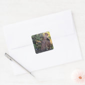 Ruffed Grouse in het bos Vierkante Sticker (Envelop)