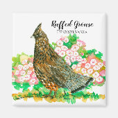 Ruffed Grouse Pennsylvania Mountain Laurel Magneet (Voorkant)