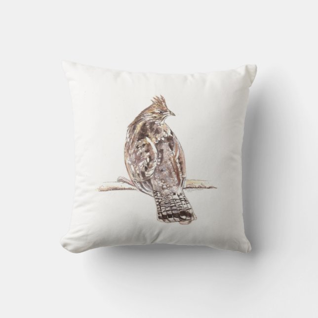 Ruffed Grouse Pillow Kussen (Voorkant)