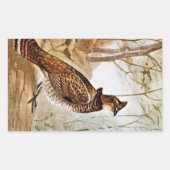 Ruffed Grouse Rechthoekige Sticker (Voorkant)