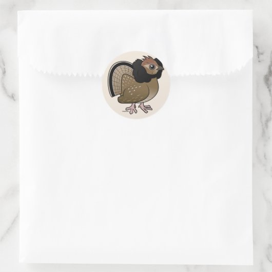 Ruffed Grouse Ronde Sticker (Tas)