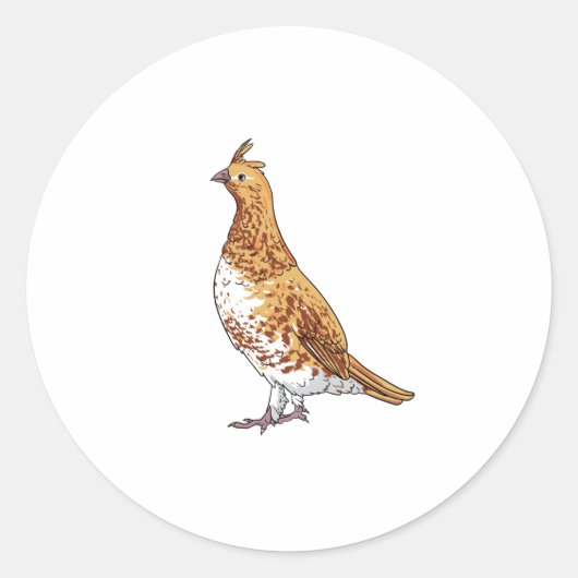 Ruffed Grouse State Bird of Pennsylvania Ronde Sticker (Voorkant)