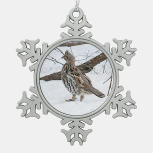 Ruffed Grouse Tin Sneeuwvlok Ornament
