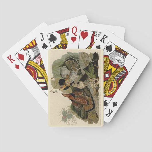 Ruffed Grouse - van de Amerikaanse vogels van Audu Pokerkaarten (Achterkant)