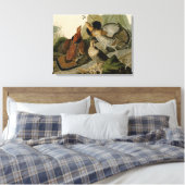 Ruffed Grouse van John Audubon Canvas Afdruk (Insitu (Slaapkamer))