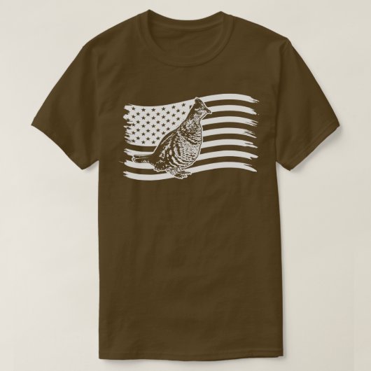 Ruffed Grouse vogeljacht Creatieve vlag h T-shirt (Design voorkant)