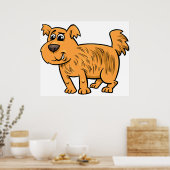 Ruffelig Oranje Puppie Hond Poster (Keuken)