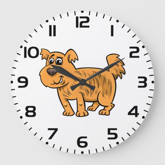 Ruffelig Oranje Puppy Hond Grote Klok (Voorkant)