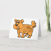 Ruffelig Oranje Puppy Hond Kaart (Voorkant)