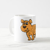 Ruffelig Oranje Puppy Hond Koffiemok (Voorkant links)