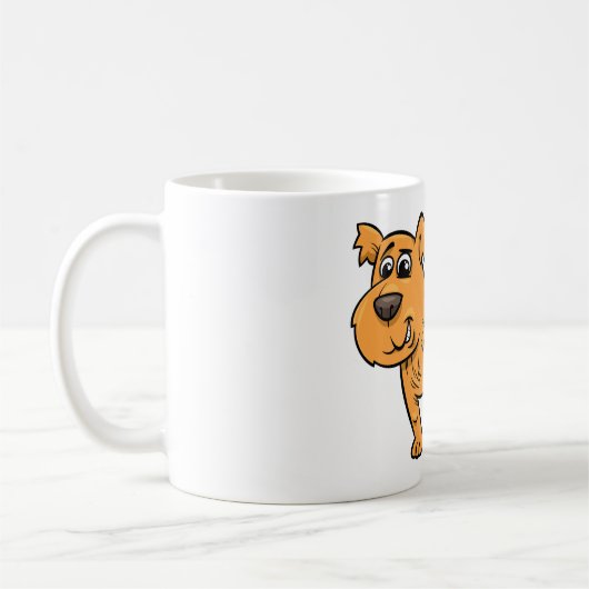 Ruffelig Oranje Puppy Hond Koffiemok (Links)