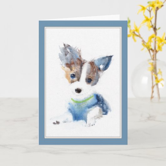 Ruffell het Wenskaart van de Dog Kaart (Gele Bloem)