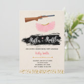 Ruffels of geweren maken partijuitnodiging bekend kaart (Staand voorkant)