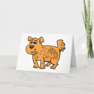 Ruffige oranje puppy hond kaart