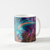 Ruffle A enkele feathers Fractal Art Coffee Mok (Voorkant rechts)