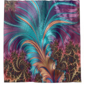 Ruffle A Weinig veren Abstracte fractale kunst Douchegordijn (Voorkant)