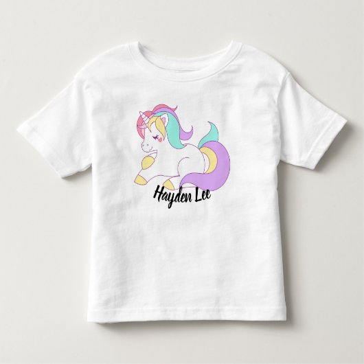 Ruffle bottom Unicorn & sterren print peuter shirt (Voorkant)