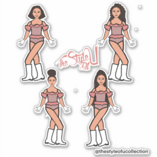 Ruffle Majorette / Danser Stickers Perzik Blend