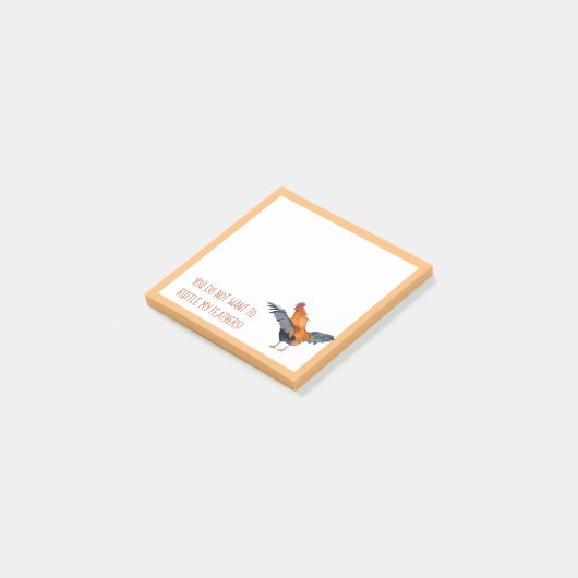 "Ruffle My Feathers" kleurrijke waterverf roster Post-it® Notes (Schuin)