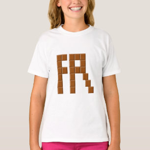 Ruffle t-shirt-shirt voor meisjes FR CHOCOLADE T-shirt