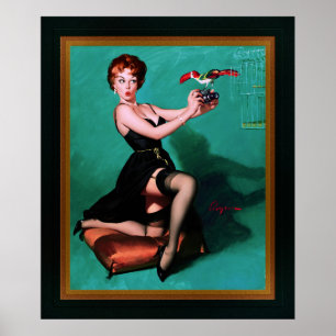 Ruffled Feathers door Gil Elvgren Poster