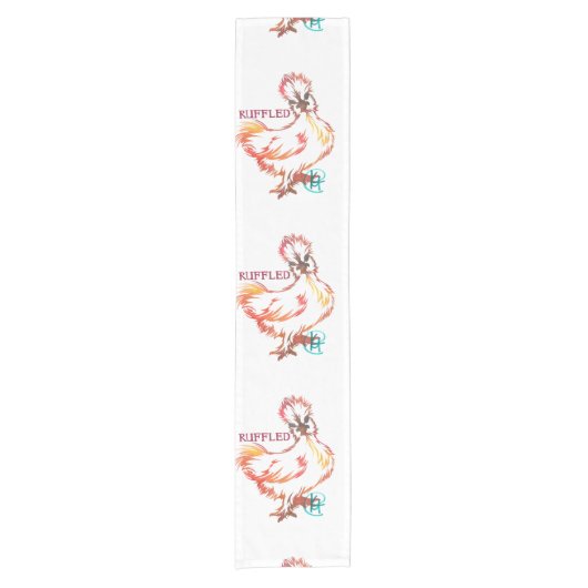 Ruffled Hen Art Table Runner Korte Tafelloper (Voorkant)