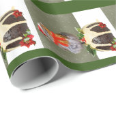 Ruffled Robin kerstinpakpapier Cadeaupapier (Rol Hoek)