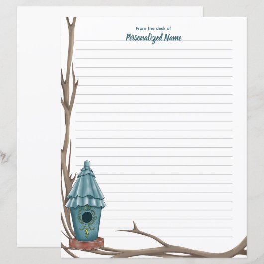 Ruffled Roof Reverie Lined Paper Sheet (Voorkant / Achterkant)