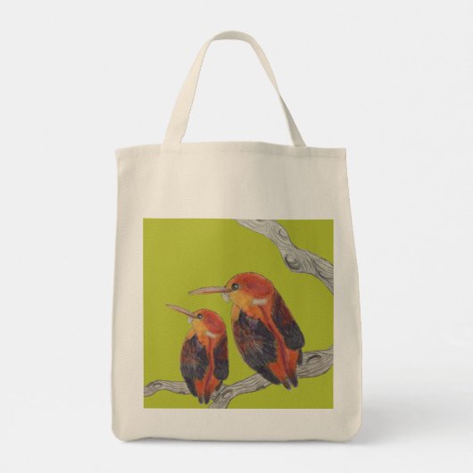 Rufous Backed Kingfish ers on a Canvas tas - (1) (Achterkant)