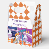 Rufous beige puppy and telescoop in het kasteel bedankdoosjes (Geopend)