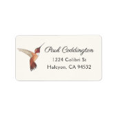 Rufous Hummingbird Address Label (Voorkant)
