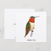Rufous Hummingbird Bedankkaart (Voorkant / Achterkant)