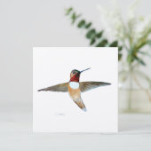 Rufous Hummingbird Bedankkaart (Staand voorkant)