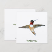 Rufous Hummingbird Bedankkaart (Voorkant / Achterkant)