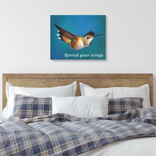 Rufous Hummingbird Canvas Afdruk (Insitu (Slaapkamer))
