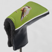 Rufous Hummingbird in Californië Lila Golfheadcover (3/4 voorkant)
