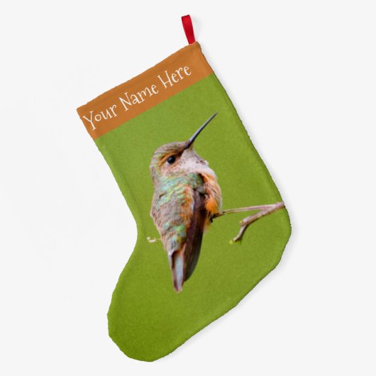 Rufous Hummingbird in Californië Lila Grote Kerstsok (Achterkant (Hangend))