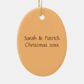 Rufous Hummingbird in Flight Monogram Name Keramisch Ornament (Achterkant)