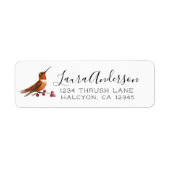 Rufous Hummingbird Label (Voorkant)