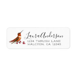 Rufous Hummingbird Label