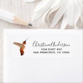 Rufous Hummingbird Label (Insitu)