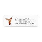 Rufous Hummingbird Label (Voorkant)