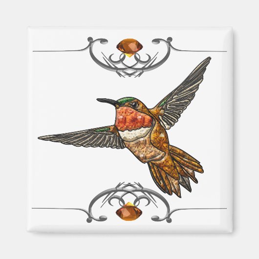Rufous Hummingbird Magneet (Voorkant)